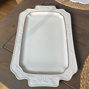 Lenox vintage Cream Scalloped Edge Platter; rare hard to find